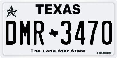 TX license plate DMR3470
