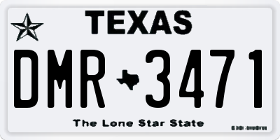 TX license plate DMR3471