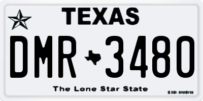 TX license plate DMR3480