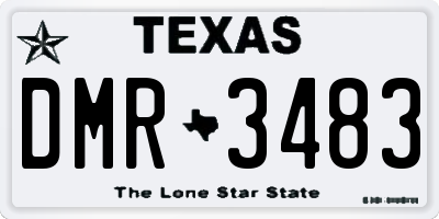 TX license plate DMR3483
