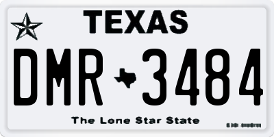 TX license plate DMR3484