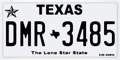 TX license plate DMR3485