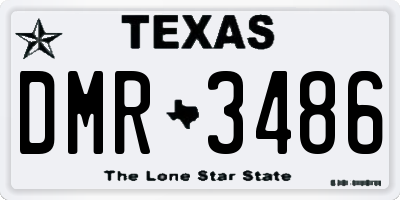 TX license plate DMR3486