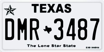 TX license plate DMR3487