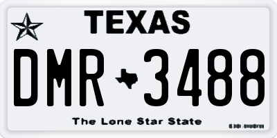 TX license plate DMR3488