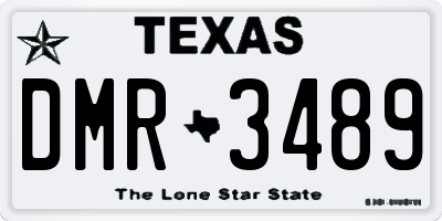 TX license plate DMR3489