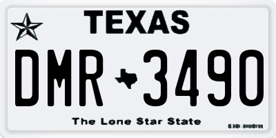 TX license plate DMR3490