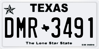 TX license plate DMR3491
