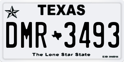 TX license plate DMR3493