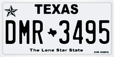 TX license plate DMR3495