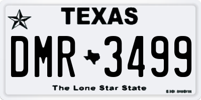 TX license plate DMR3499