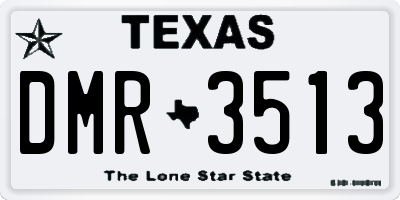 TX license plate DMR3513