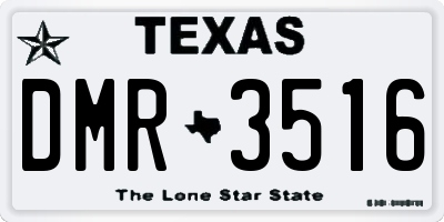 TX license plate DMR3516