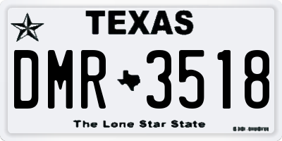 TX license plate DMR3518