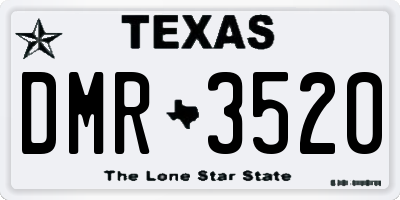 TX license plate DMR3520