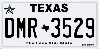 TX license plate DMR3529