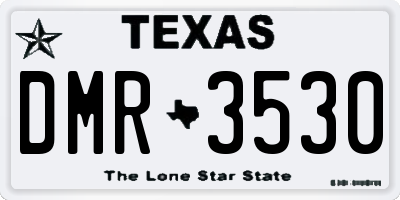 TX license plate DMR3530