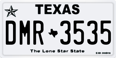 TX license plate DMR3535