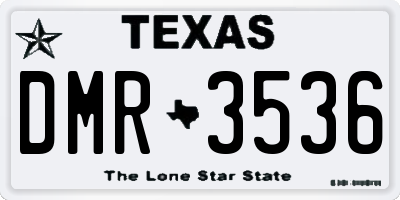 TX license plate DMR3536