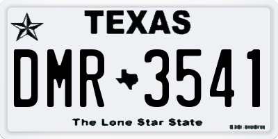 TX license plate DMR3541