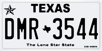 TX license plate DMR3544