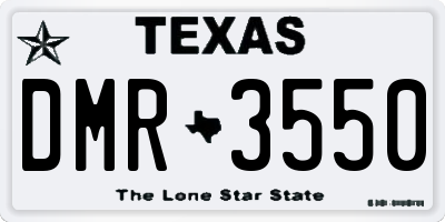 TX license plate DMR3550