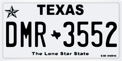 TX license plate DMR3552