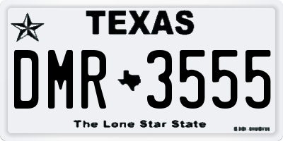 TX license plate DMR3555