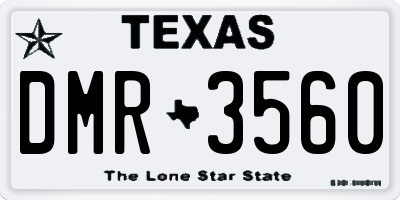 TX license plate DMR3560