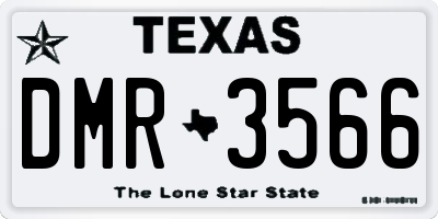 TX license plate DMR3566