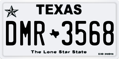 TX license plate DMR3568