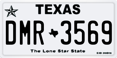 TX license plate DMR3569