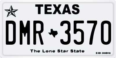 TX license plate DMR3570