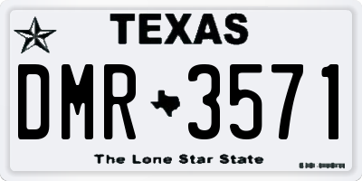 TX license plate DMR3571