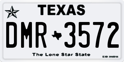 TX license plate DMR3572