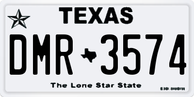 TX license plate DMR3574