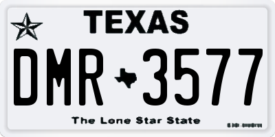 TX license plate DMR3577