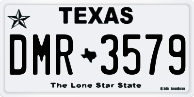 TX license plate DMR3579
