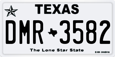 TX license plate DMR3582