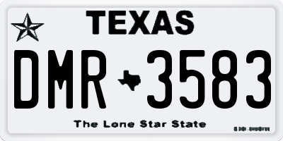 TX license plate DMR3583