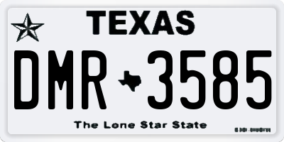 TX license plate DMR3585