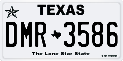 TX license plate DMR3586