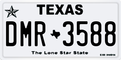 TX license plate DMR3588