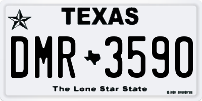 TX license plate DMR3590
