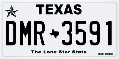 TX license plate DMR3591