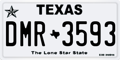 TX license plate DMR3593