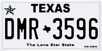TX license plate DMR3596