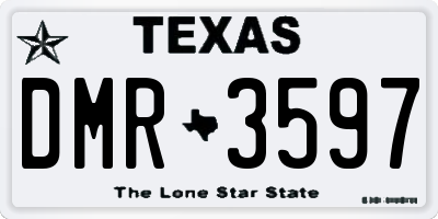 TX license plate DMR3597