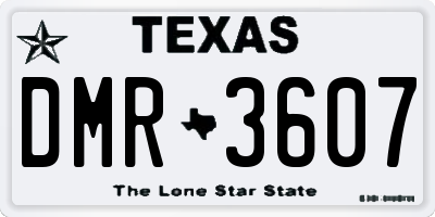 TX license plate DMR3607