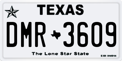 TX license plate DMR3609